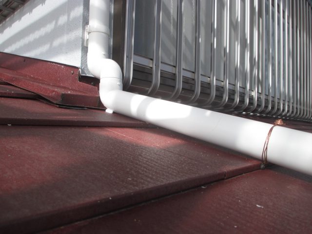 高砂市の樋交換工事で取り付けた竪樋60Φ